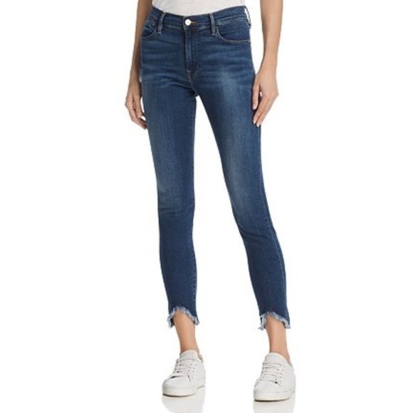 Frame Le Skinny de Jeans Sidewinder Triangle Hem - Size 26 - Picture 1 of 8